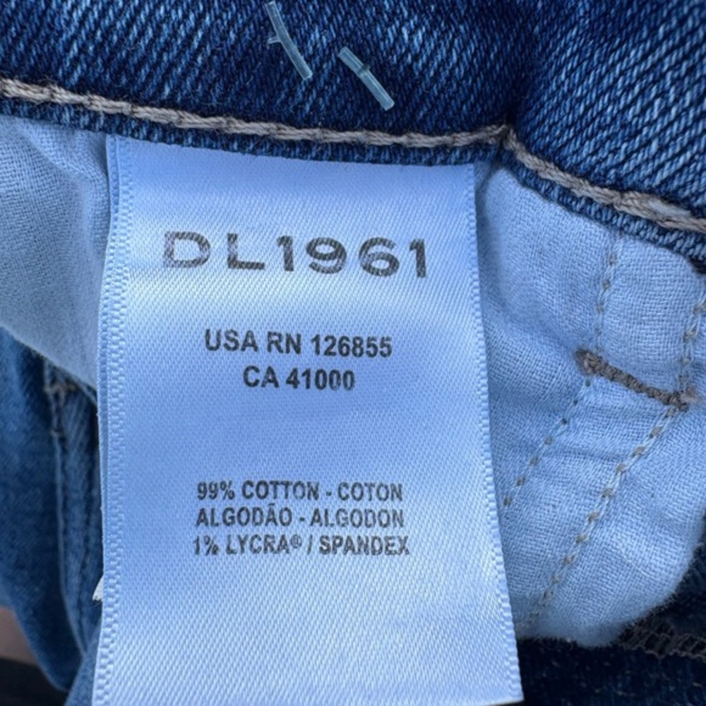 DL1961 Bridget Boot High Rise Instasculpt Crop Jeans Blue DL Vintage Two Tone 31 - Picture 13 of 16